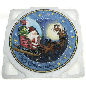 In The Spirit Of Santa 1997 Enesco Decorative Plate Merry Christmas To All
